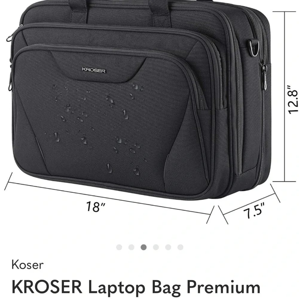Kroeber Laptop Bag Premium Laptop Briefcase Fits up to 17.3 in Laptop Expands